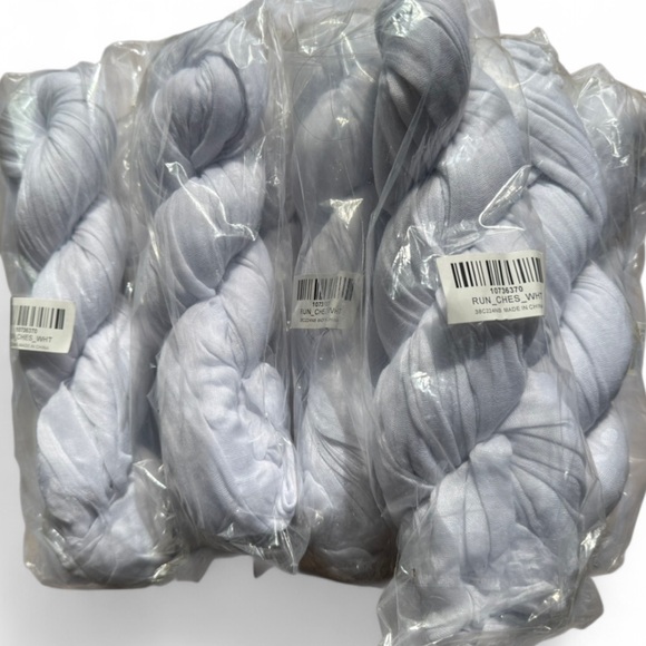 Lot Of 10 White Cheesecloth Table Runners